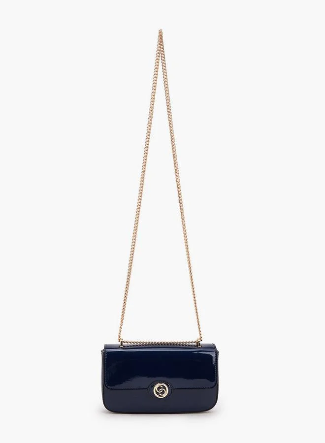 Celeste Solid Crossbody Bag with Chain Strap